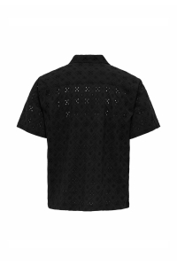 Only and Sons ONSARON LOOSE FIT SS RESORT SHIRT 0: jet black