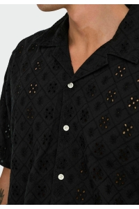 Only and Sons ONSARON LOOSE FIT SS RESORT SHIRT 0: jet black