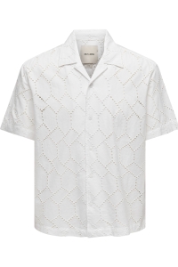 Only and Sons ONSARON LOOSE FIT SS RESORT SHIRT 0: bright white