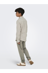 Only and Sons OSJCAIDEN LIFE LS LINEN SHIRT WN NO: chinchilla