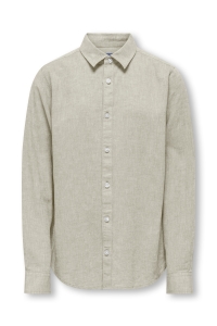 Only and Sons OSJCAIDEN LIFE LS LINEN SHIRT WN NO: chinchilla