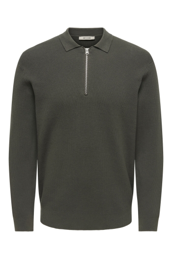 Only and Sons ONSPHIL REG 12 HALF ZIP POLO KNIT