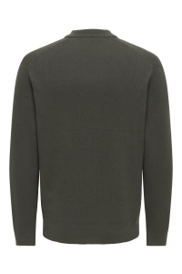 Only and Sons ONSPHIL REG 12 HALF ZIP POLO KNIT beluga