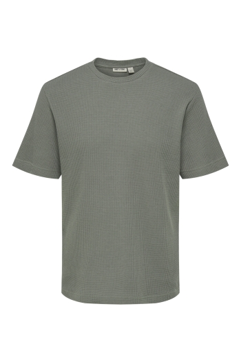 Only and Sons ONSTOBIE REG SS WAFFLE TEE NOOS