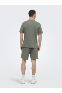 Only and Sons ONSTOBIE REG SS WAFFLE TEE NOOS castor gray