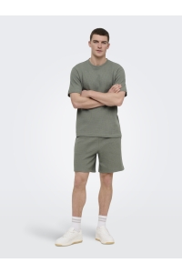 Only and Sons ONSTOBIE REG SS WAFFLE TEE NOOS castor gray