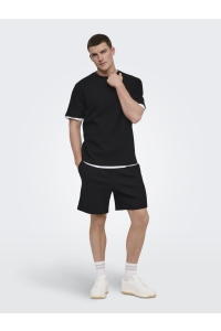 Only and Sons ONSTOBIE REG SS WAFFLE TEE NOOS black