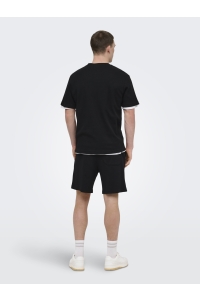 Only and Sons ONSTOBIE REG SS WAFFLE TEE NOOS black