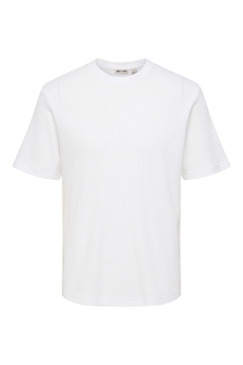 Only and Sons ONSTOBIE REG SS WAFFLE TEE NOOS