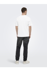 Only and Sons ONSTOBIE REG SS WAFFLE TEE NOOS bright white