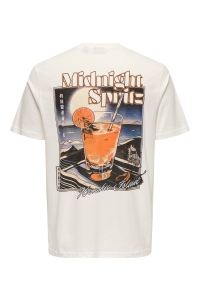 ONLY&SONS ONSCHRIS LIFE REG SS TEE cloud dancer/midnight spritz clo