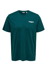 ONLY&SONS ONSCHRIS LIFE REG SS TEE dark sea/sip happens dark