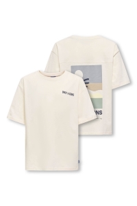ONLY&SONS OSJARTSY LIFE SS OVS B. PRINTED TEE: tofu/back palm front os