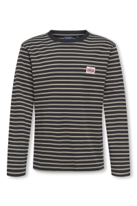 Only and Sons OSJDAWSON REG LS STRIPE TEE dark navy/laurel oak