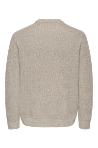 ONLY&SONS ONSJOIN RLX LS RAGLAN KNIT silver lining/egret