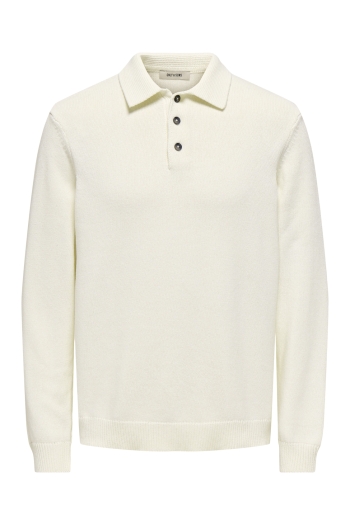 ONLY&SONS ONSHOPE RLX  LS POLO KNIT LIFE