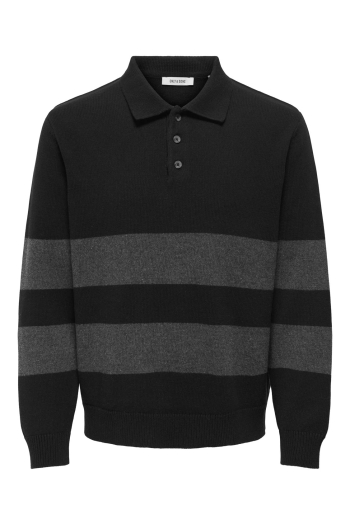 ONLY&SONS ONSHOPE RLX  LS POLO KNIT LIFE