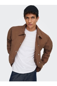 ONLY&SONS ONSBRATT LIFE T2T PADDED COACH JACK: friar brown