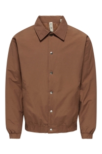 ONLY&SONS ONSBRATT LIFE T2T PADDED COACH JACK: friar brown