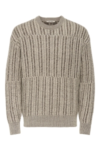 ONLY&SONS ONSFILL RLX LS CABEL CREW KNIT silver lining/demitasse
