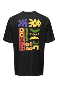 ONLY&SONS ONSMALIK ART LIFE RLX SS TEE CS black/abstract