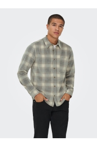 ONLY&SONS ONSWILLIAM CORD LS SHIRT blue nights/falcon/silver lining