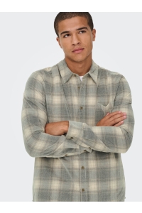 ONLY&SONS ONSWILLIAM CORD LS SHIRT blue nights/falcon/silver lining
