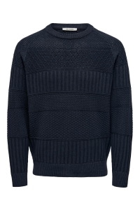 ONLY&SONS ONSALKAN REG CREW KNIT dark navy