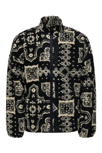ONLY&SONS ONSJAMES LIFE OVZ LS FLEECE AOP SWE: jet black/pattern