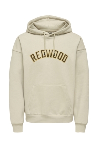 ONLY&SONS ONSGRAHAM OVZ LS HOODIE SWEAT silver lining/redwood - coffee b