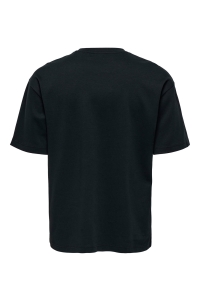 ONLY&SONS ONSCASPIAN TEXT AIRFLEX LOOSE SS TE: jet black/union goods