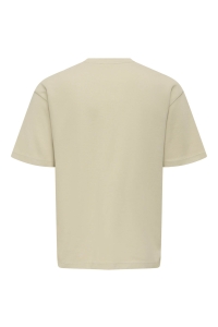 ONLY&SONS ONSCASPIAN TEXT AIRFLEX LOOSE SS TE: silver lining/life works