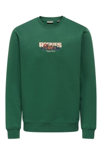 ONLY&SONS ONSCONNOR SIMPLE LIFE REG LS CREW S: trekking green/rockies