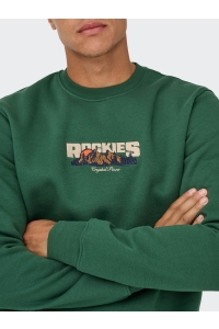 ONLY&SONS ONSCONNOR SIMPLE LIFE REG LS CREW S: trekking green/rockies