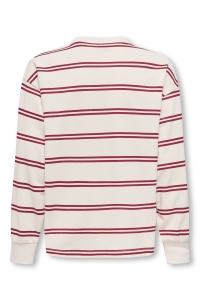 ONLY&SONS OSJANDREW LIFE RLX STRIPE LS SWT tofu/tibetan red