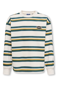 ONLY&SONS OSJANDREW LIFE RLX STRIPE LS SWT tofu/dark sea