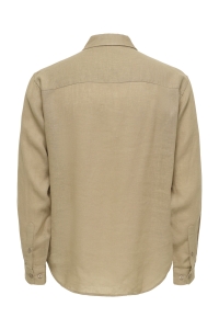 Only and Sons ONSLAURENCE LS LINEN BLEND SHIRT chinchilla