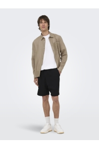 Only and Sons ONSLAURENCE LS LINEN BLEND SHIRT chinchilla