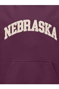 ONLY&SONS OSJGRAHAM RLX LS HOODIE SWT mauve wine/nebraska white