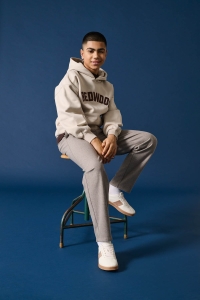 ONLY&SONS OSJGRAHAM RLX LS HOODIE SWT silver lining/redwood