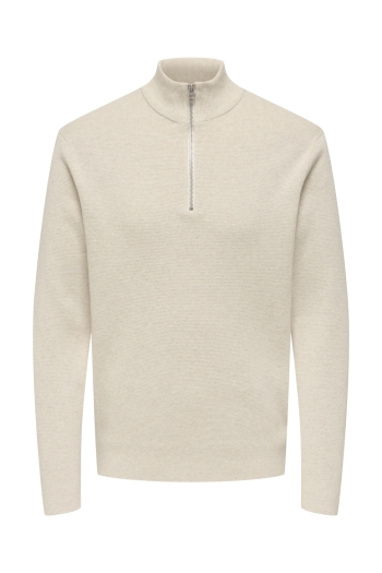 Only and Sons ONSTING REG HALF ZIP KNIT NOOS
