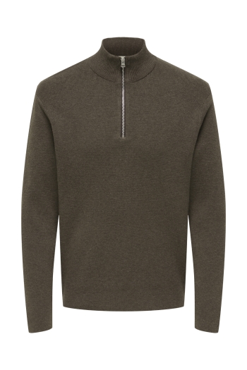 Only and Sons ONSTING REG HALF ZIP KNIT NOOS