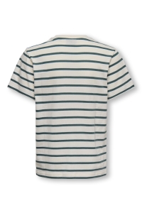 Only and Sons OSJFRED LIFE REG SS STRIPE TEE JRS gardenia/bright white - super pi