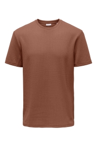 Only and Sons ONSTREY LIFE REG SS FRML TEE rustic brown