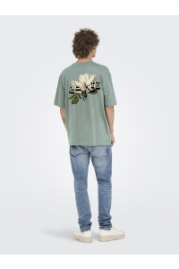 Only and Sons ONSFRANK RLX SS TEE NOOS chinois green/arabic flower