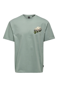 Only and Sons ONSFRANK RLX SS TEE NOOS chinois green/arabic flower