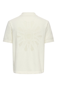 Only and Sons ONSJAM LIFE REG SS SHIRT KNIT egret