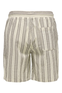 Only and Sons ONSCRUZ SEERSUCKER JOGGER SHORTS antique white/black coffee