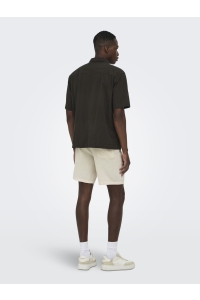 Only and Sons ONSCRUZ RLX SEERSUCKER RESORT SS SH: black coffee