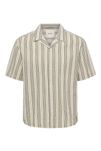 Only and Sons ONSCRUZ RLX SEERSUCKER RESORT SS SH: antique white/black coffee